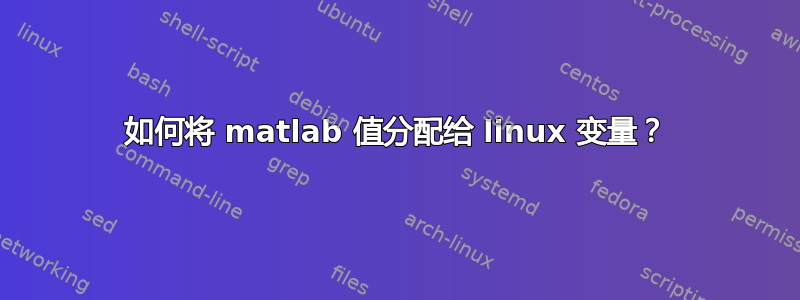 如何将 matlab 值分配给 linux 变量？