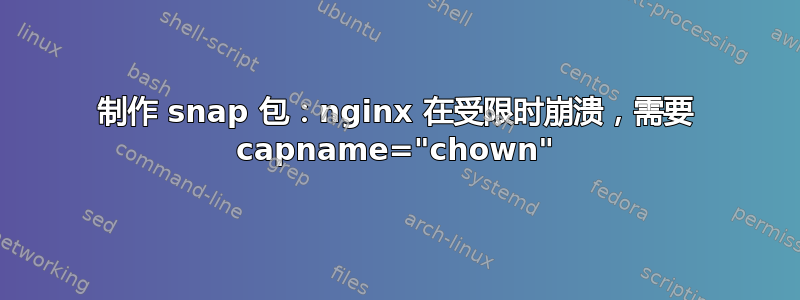 制作 snap 包：nginx 在受限时崩溃，需要 capname="chown"