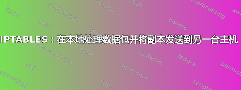 IPTABLES：在本地处理数据包并将副本发送到另一台主机