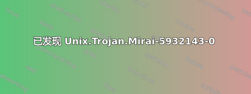 已发现 Unix.Trojan.Mirai-5932143-0