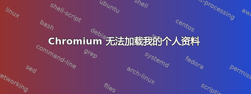 Chromium 无法加载我的个人资料