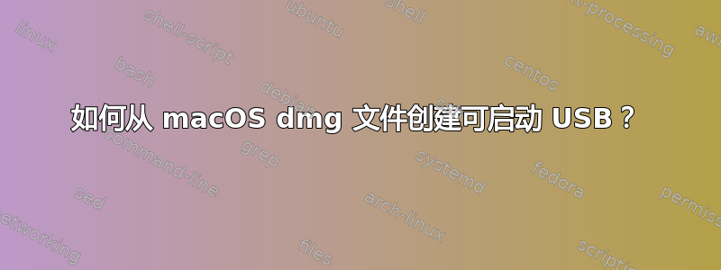 如何从 macOS dmg 文件创建可启动 USB？