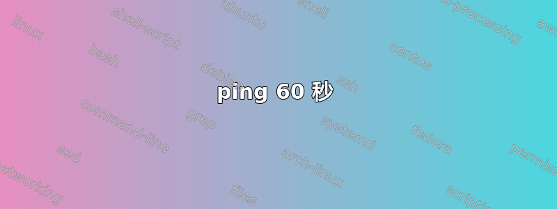 ping 60 秒