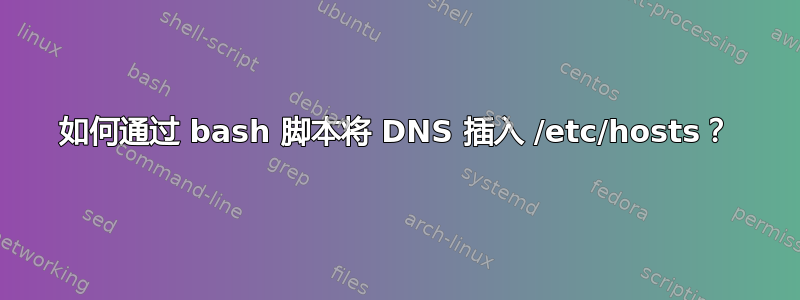 如何通过 bash 脚本将 DNS 插入 /etc/hosts？