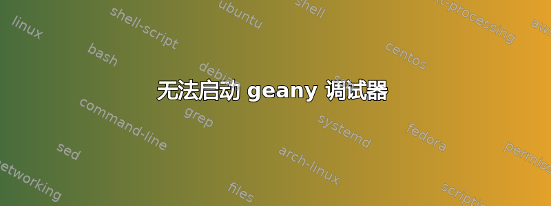 无法启动 geany 调试器