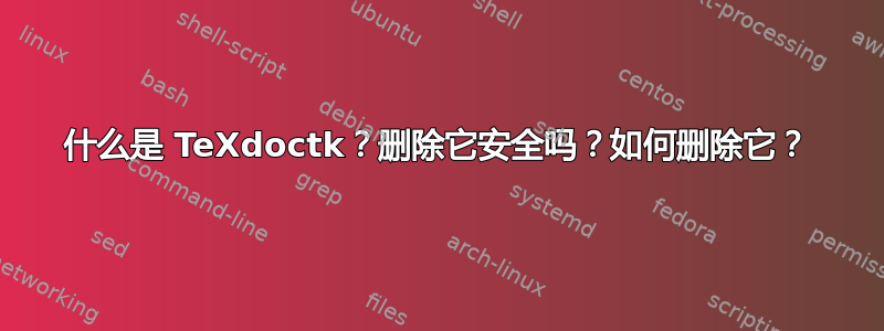 什么是 TeXdoctk？删除它安全吗？如何删除它？