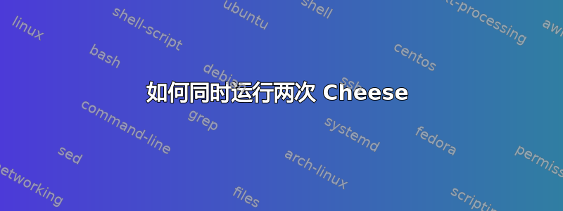 如何同时运行两次 Cheese