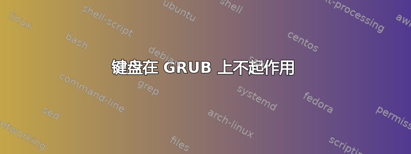 键盘在 GRUB 上不起作用