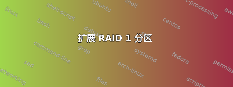 扩展 RAID 1 分区