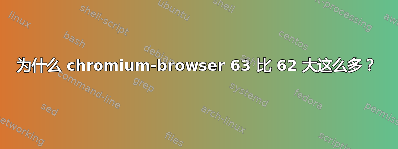 为什么 chromium-browser 63 比 62 大这么多？