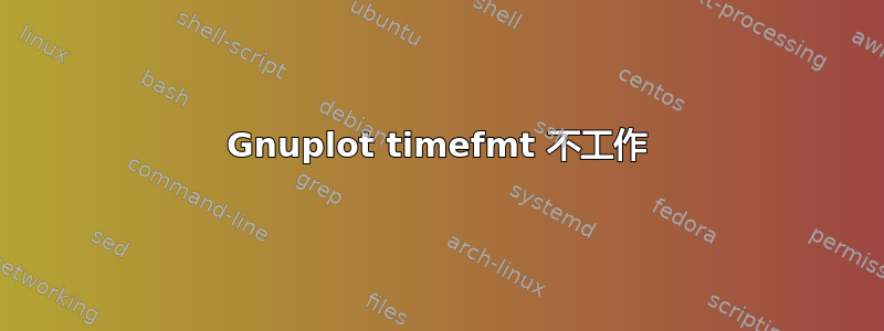 Gnuplot timefmt 不工作