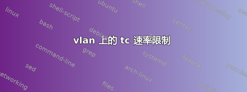 vlan 上的 tc 速率限制