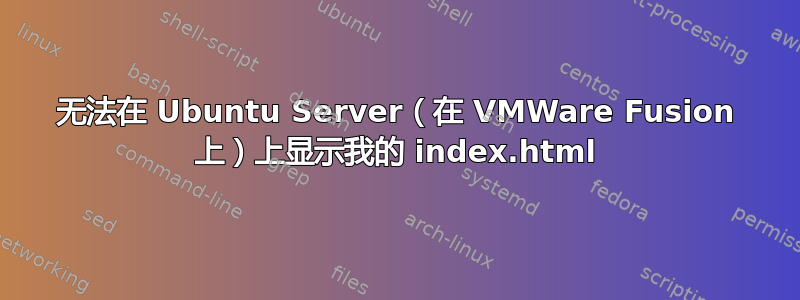 无法在 Ubuntu Server（在 VMWare Fusion 上）上显示我的 index.html