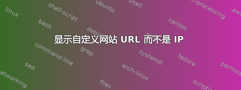 显示自定义网站 URL 而不是 IP