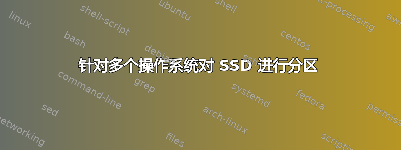 针对多个操作系统对 SSD 进行分区