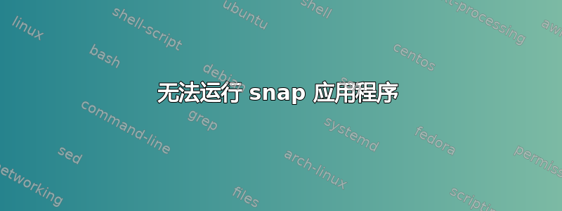 无法运行 snap 应用程序