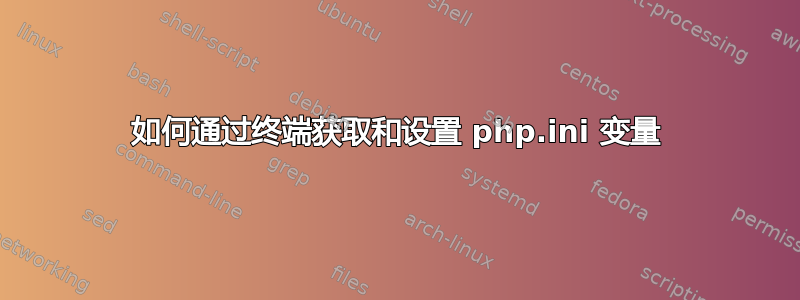 如何通过终端获取和设置 php.ini 变量