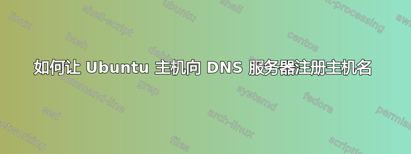 如何让 Ubuntu 主机向 DNS 服务器注册主机名