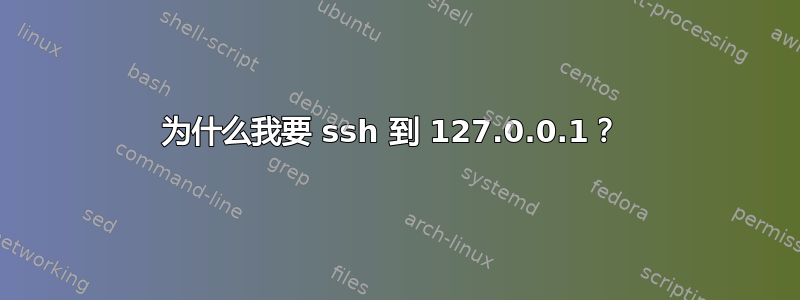 为什么我要 ssh 到 127.0.0.1？ 