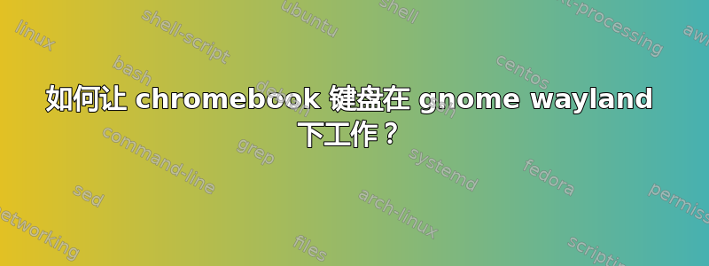 如何让 chromebook 键盘在 gnome wayland 下工作？