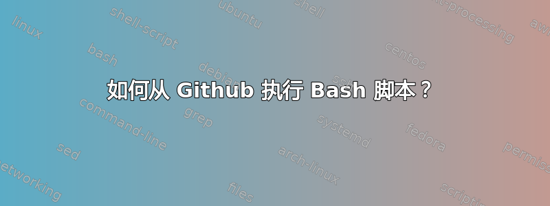 如何从 Github 执行 Bash 脚本？