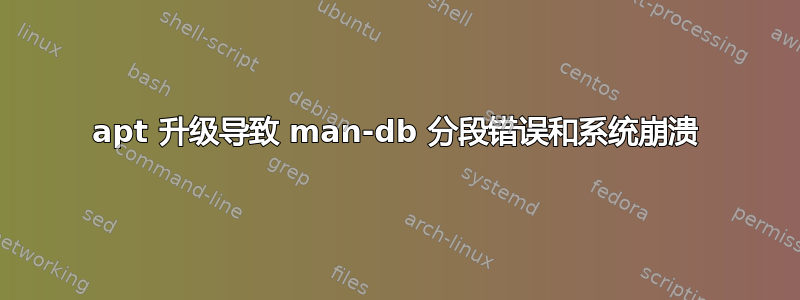 apt 升级导致 man-db 分段错误和系统崩溃