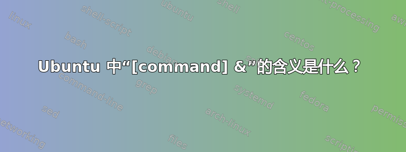 Ubuntu 中“[command] &”的含义是什么？