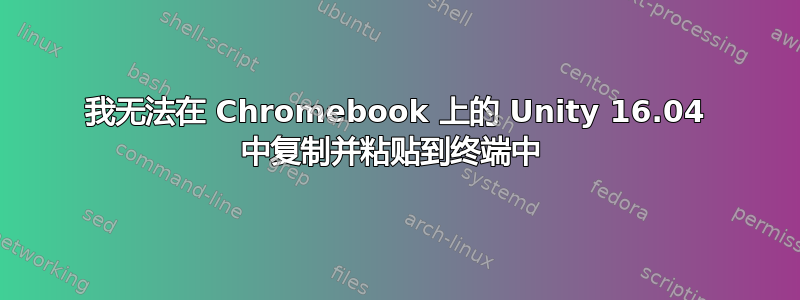 我无法在 Chromebook 上的 Unity 16.04 中复制并粘贴到终端中 