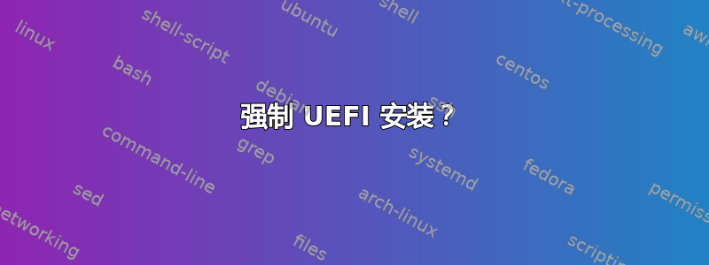 强制 UEFI 安装？