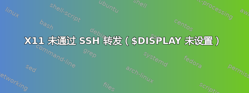 X11 未通过 SSH 转发（$DISPLAY 未设置）