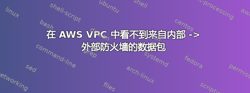 在 AWS VPC 中看不到来自内部 -> 外部防火墙的数据包