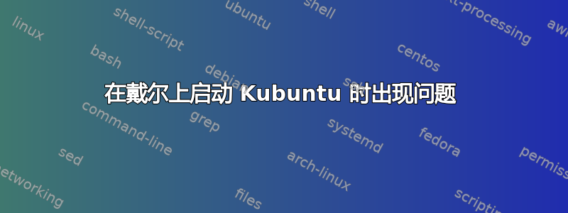 在戴尔上启动 Kubuntu 时出现问题