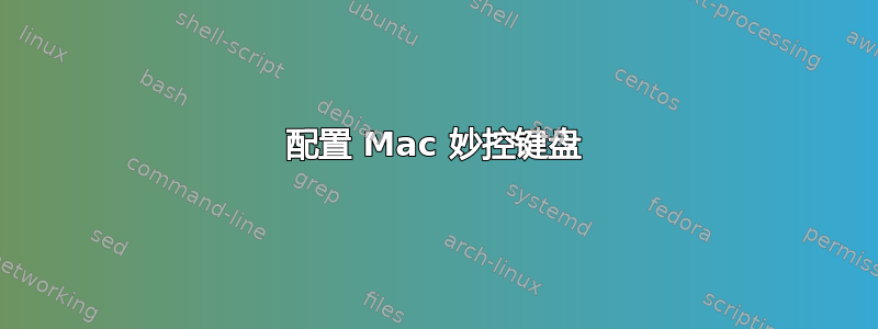 配置 Mac 妙控键盘