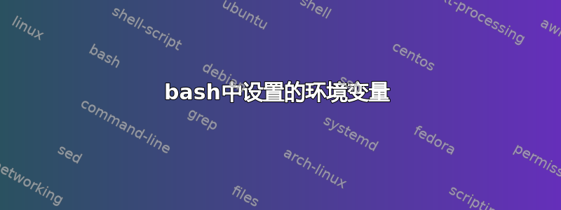 bash中设置的环境变量