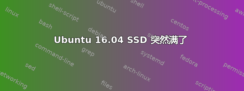 Ubuntu 16.04 SSD 突然满了