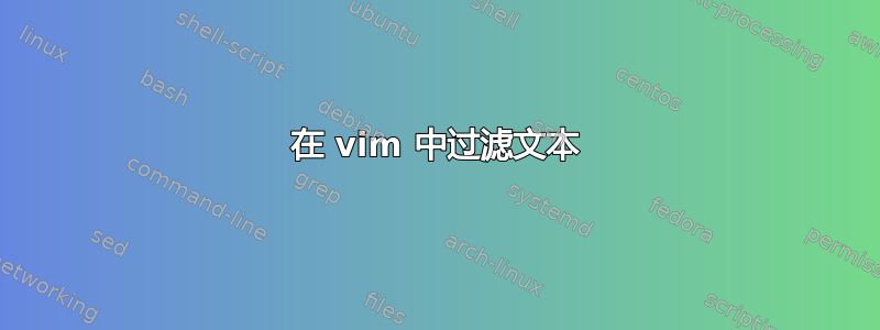 在 vim 中过滤文本