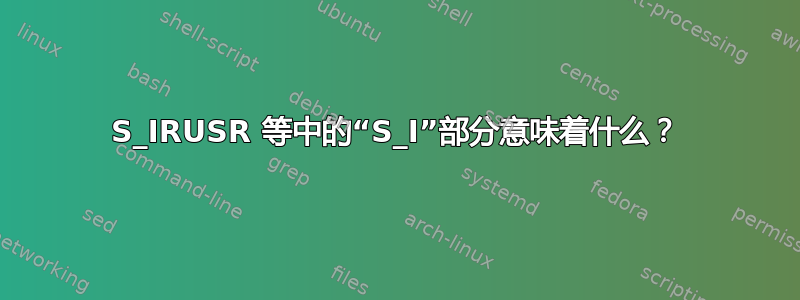 S_IRUSR 等中的“S_I”部分意味着什么？