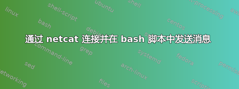 通过 netcat 连接并在 bash 脚本中发送消息