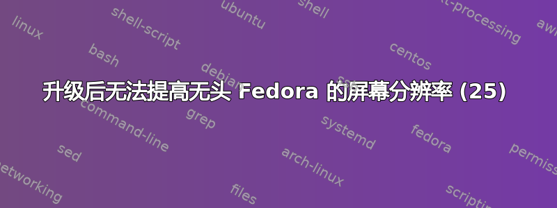 升级后无法提高无头 Fedora 的屏幕分辨率 (25)