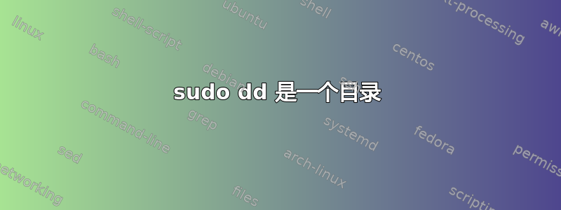 sudo dd 是一个目录