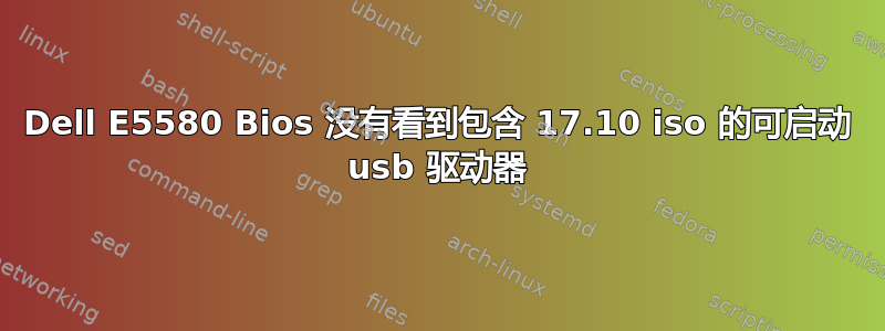 Dell E5580 Bios 没有看到包含 17.10 iso 的可启动 usb 驱动器