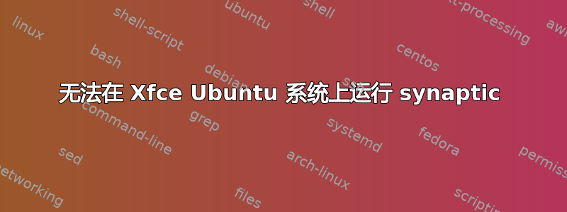 无法在 Xfce Ubuntu 系统上运行 synaptic