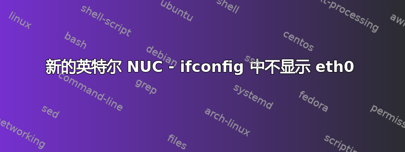 新的英特尔 NUC - ifconfig 中不显示 eth0