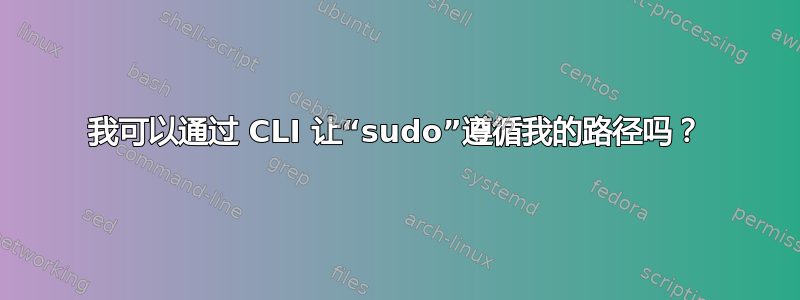 我可以通过 CLI 让“sudo”遵循我的路径吗？