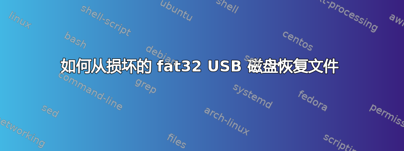 如何从损坏的 fat32 USB 磁盘恢复文件