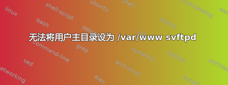 无法将用户主目录设为 /var/www svftpd