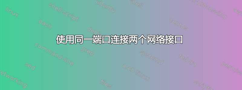 使用同一端口连接两个网络接口