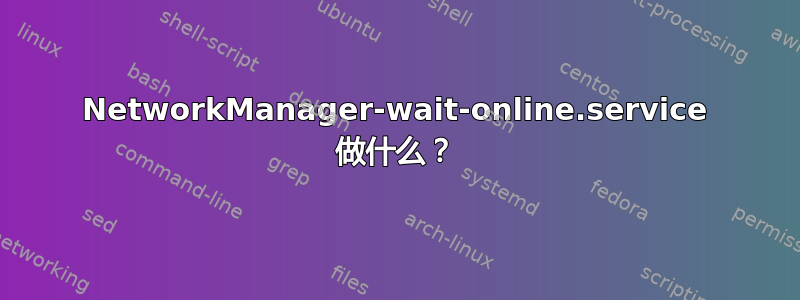 NetworkManager-wait-online.service 做什么？