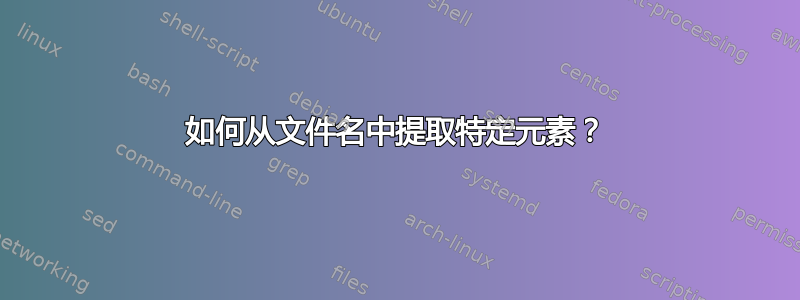 如何从文件名中提取特定元素？