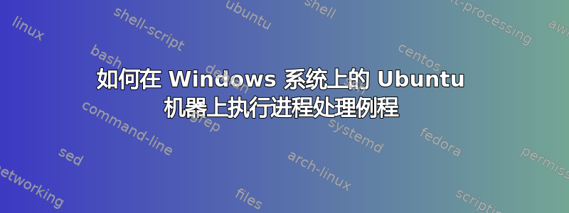 如何在 Windows 系统上的 Ubuntu 机器上执行进程处理例程